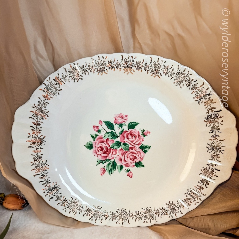 Floral China Bouquet Platter - Picture 1 of 9